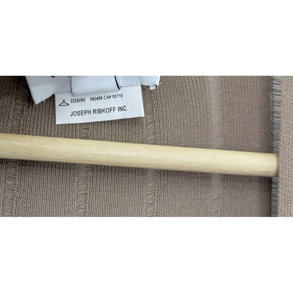 Joseph Ribkoff Studded Brown Bride Cover-Up Duster Cardigan Sz L Preppy Coastal - Picture 8 of 10